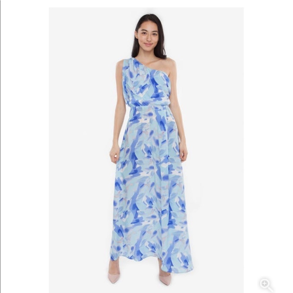NEW • Tucker • One Shoulder Maxi Dress Blue